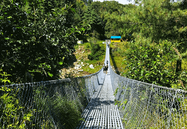 Suspension Bridge Journey to Mohini Waterfall
